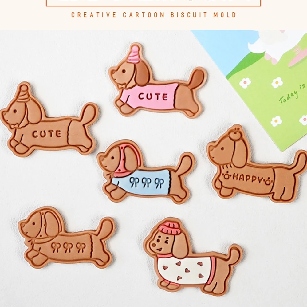 Kitchen Equipment For Baking - Cookie Mold Stamp Cartoon Sausage Dog