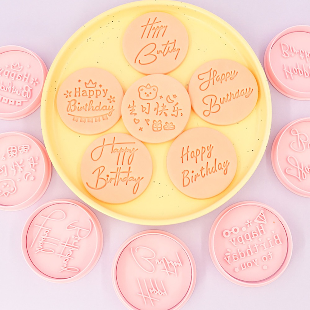 Kitchen Equipment For Baking - Happy Birthday Cookie Cutters Biscuit Mold