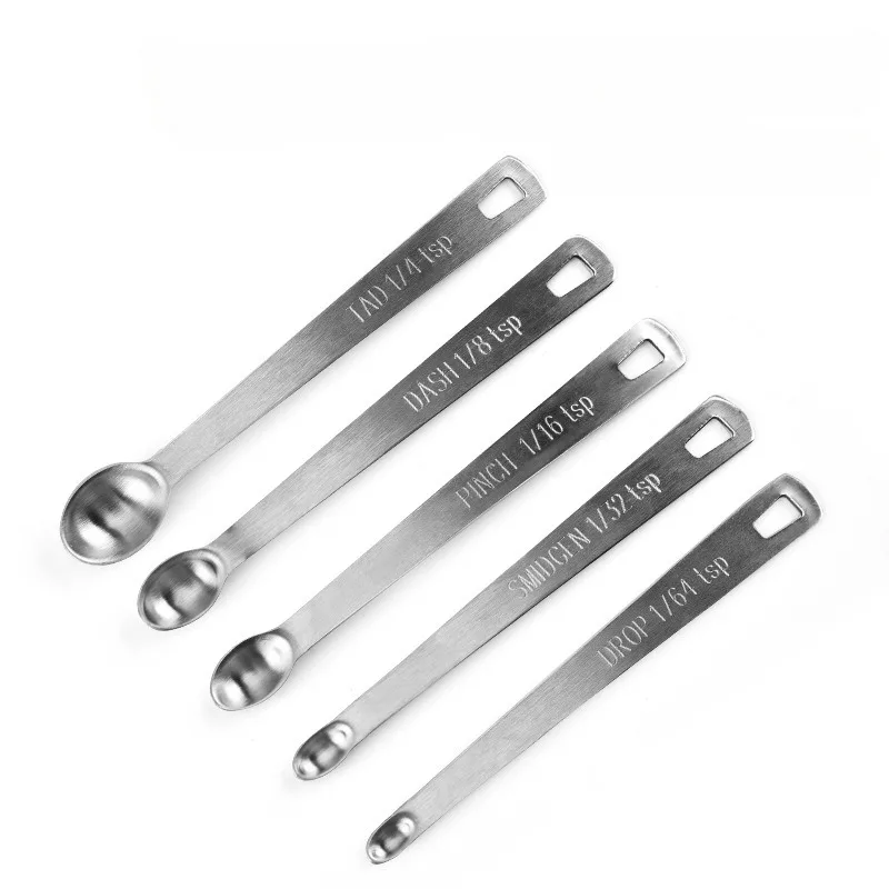 Miniature Baking Kitchen - 5Pcs Stainless Steel Mini Measuring Spoon