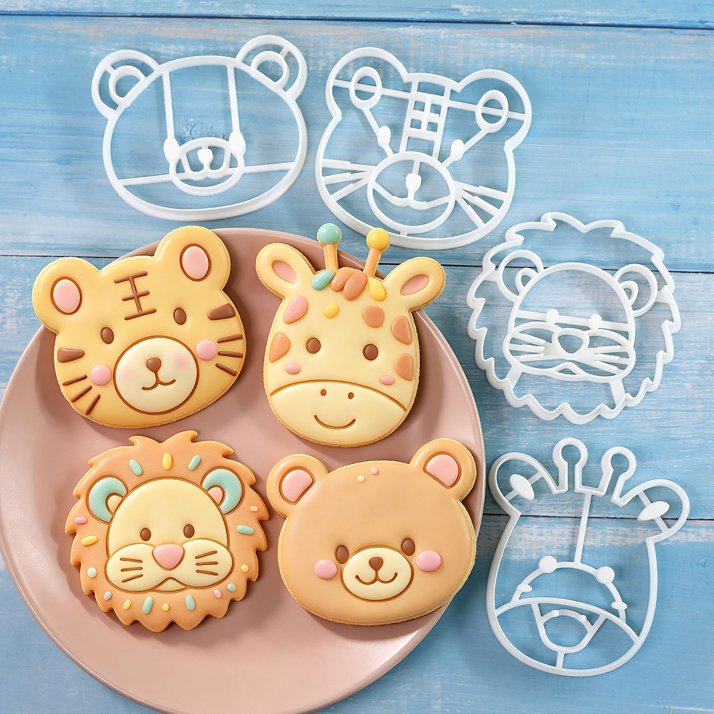 Kitchen Equipment For Baking - 4 Pcs Animal Cookie Cutters Set