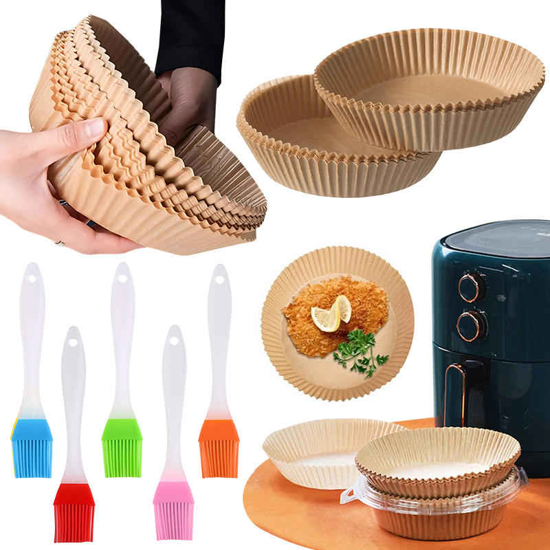 Kitchen Baking Gadgets - 50/100PCS Air Fryer Paper Plate with