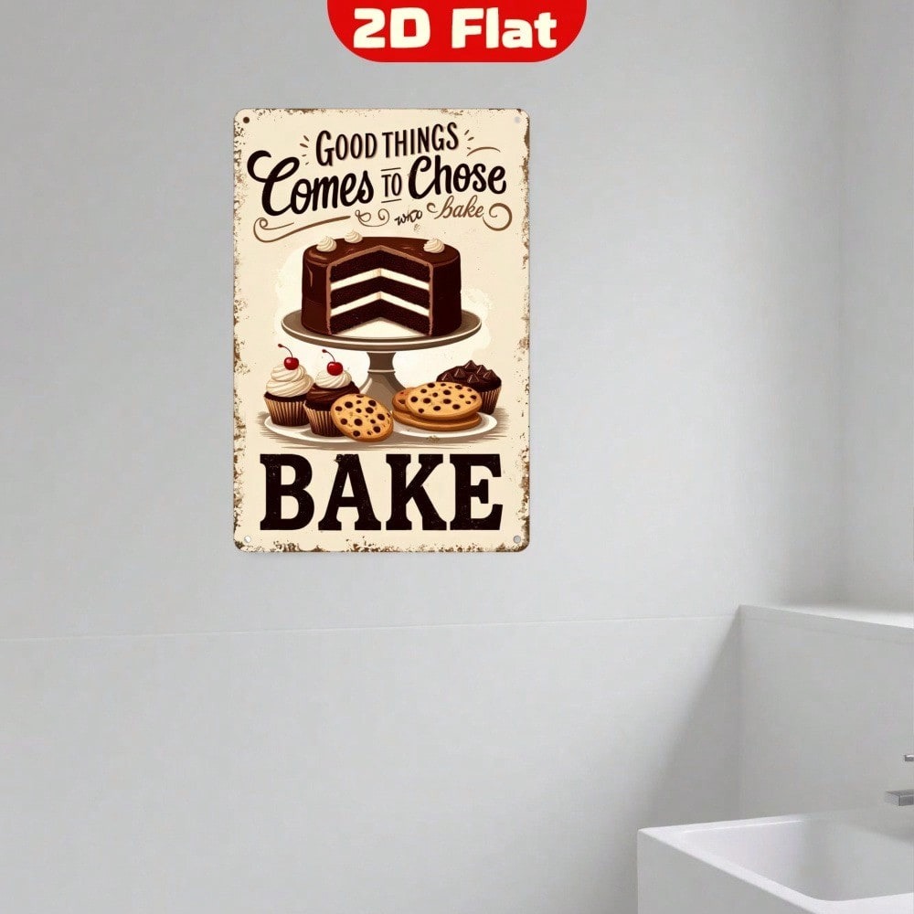 Kitchen Baking Wall Art - 【Vintage Metal Wall Art】Art Deco Baking