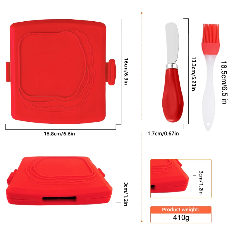 3pack Food Grade Sandwich Toas - Kitchen Baking Gadgets recension och pris