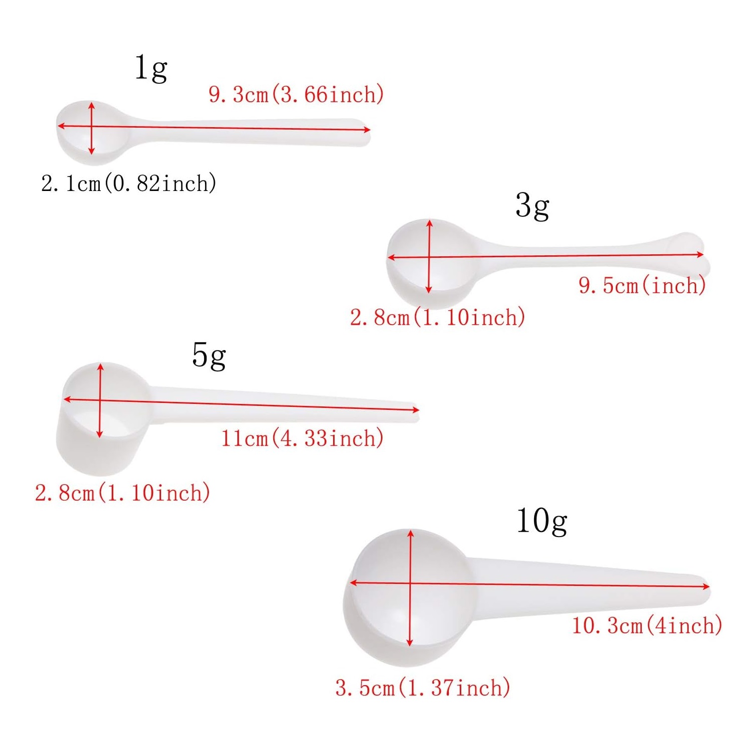 1/3/5/10g Measuring Spoons Cof - Baking Powder Kitchen recension och pris
