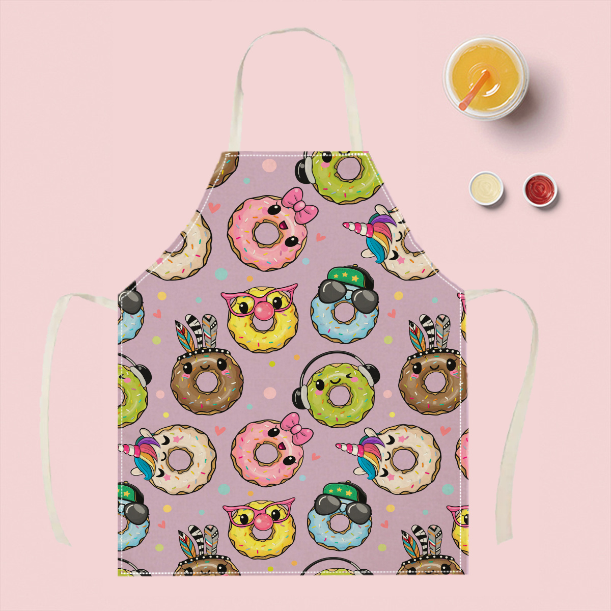 1pc Cute Cartoon Donut Apron F - Kitchen Baking Gift Ideas recension och pris