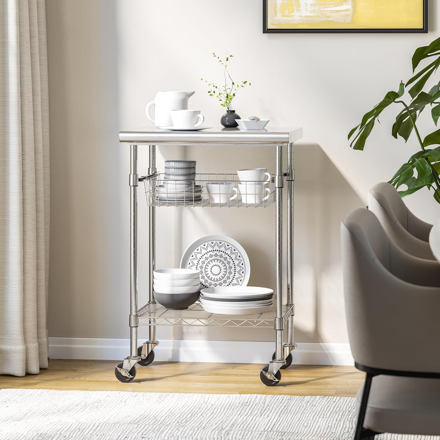 Stainless Steel Commercial Pre - Kitchen Baking Cart recension och pris