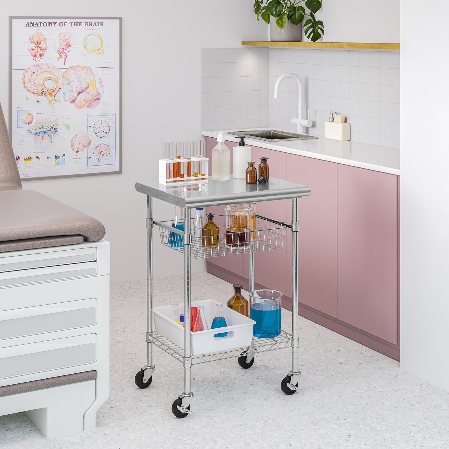 Stainless Steel Commercial Pre - Kitchen Baking Cart recension och pris