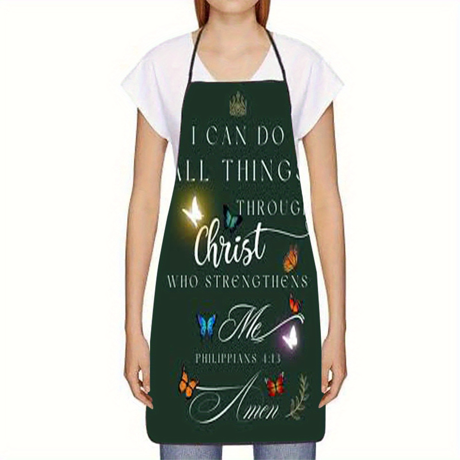 1pc Christian Apron with Phili - Kitchen Baking Quotes recension och pris