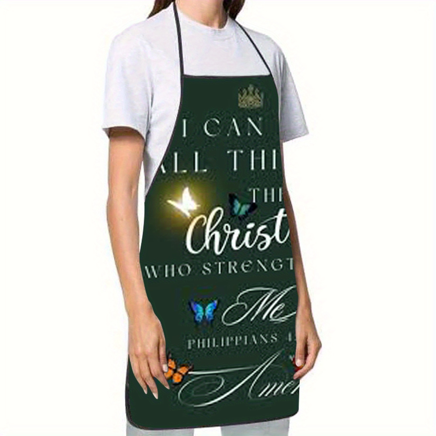 1pc Christian Apron with Phili - Kitchen Baking Quotes recension och pris