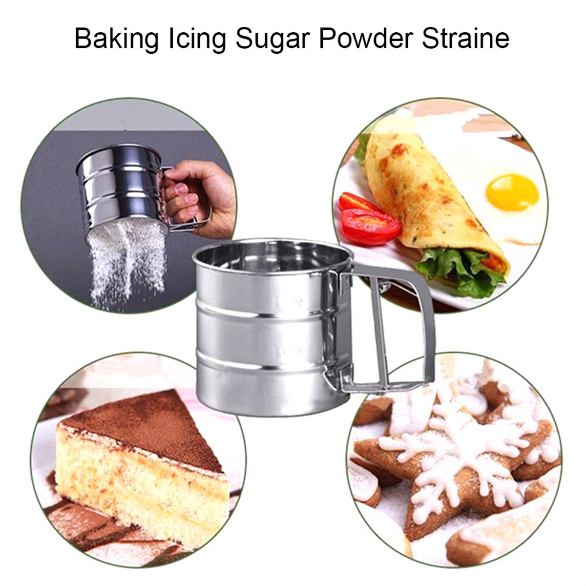 Sifter Strainer Stainless Stee - Baking Powder Kitchen recension och pris