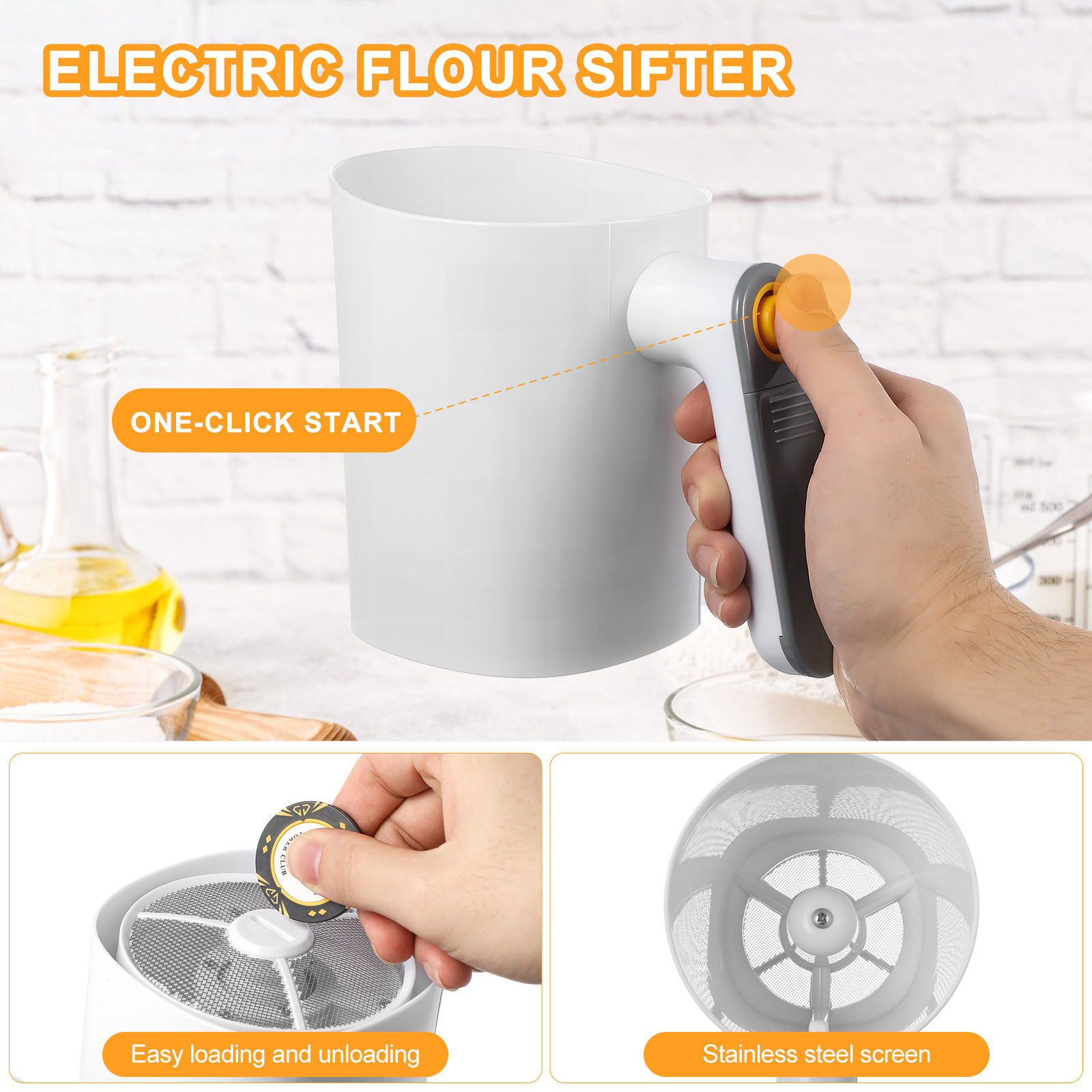 Handheld Electric Flour Sifter - Baking Powder Kitchen recension och pris