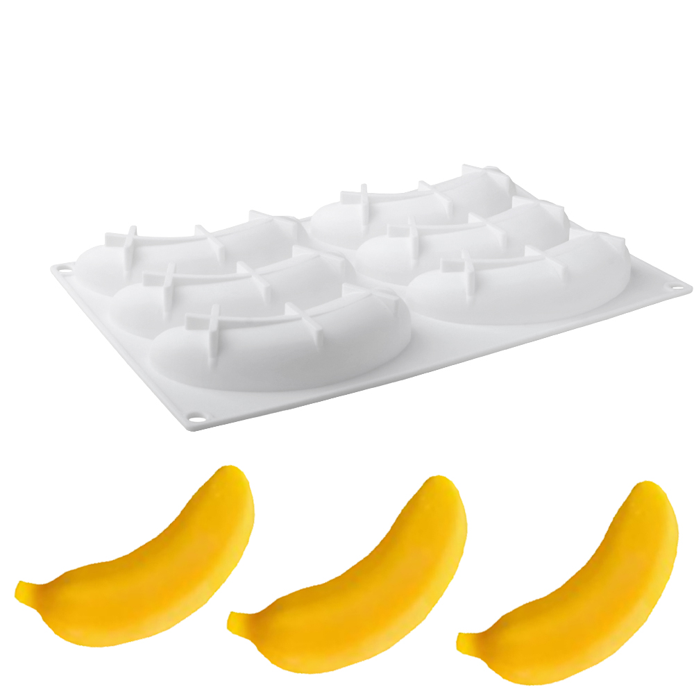 6 or 12 Cells Banana Design Si - Kitchen Baking Gadgets recension och pris