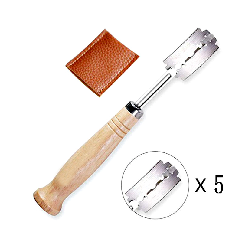 Plastic/Wooden Bread Lame Tool - Dough Scraper Curved recension och pris