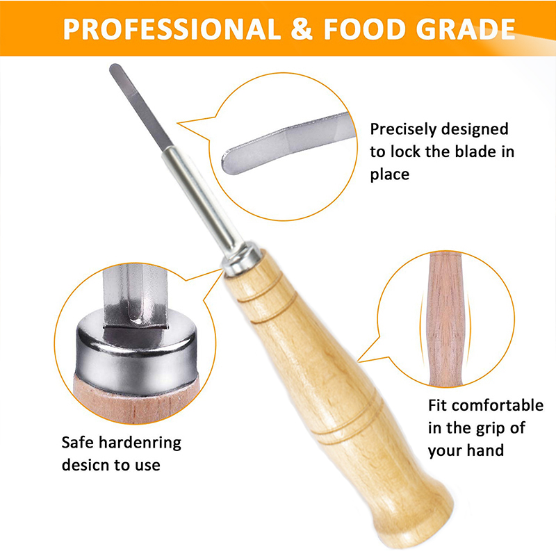 Plastic/Wooden Bread Lame Tool - Dough Scraper Curved recension och pris