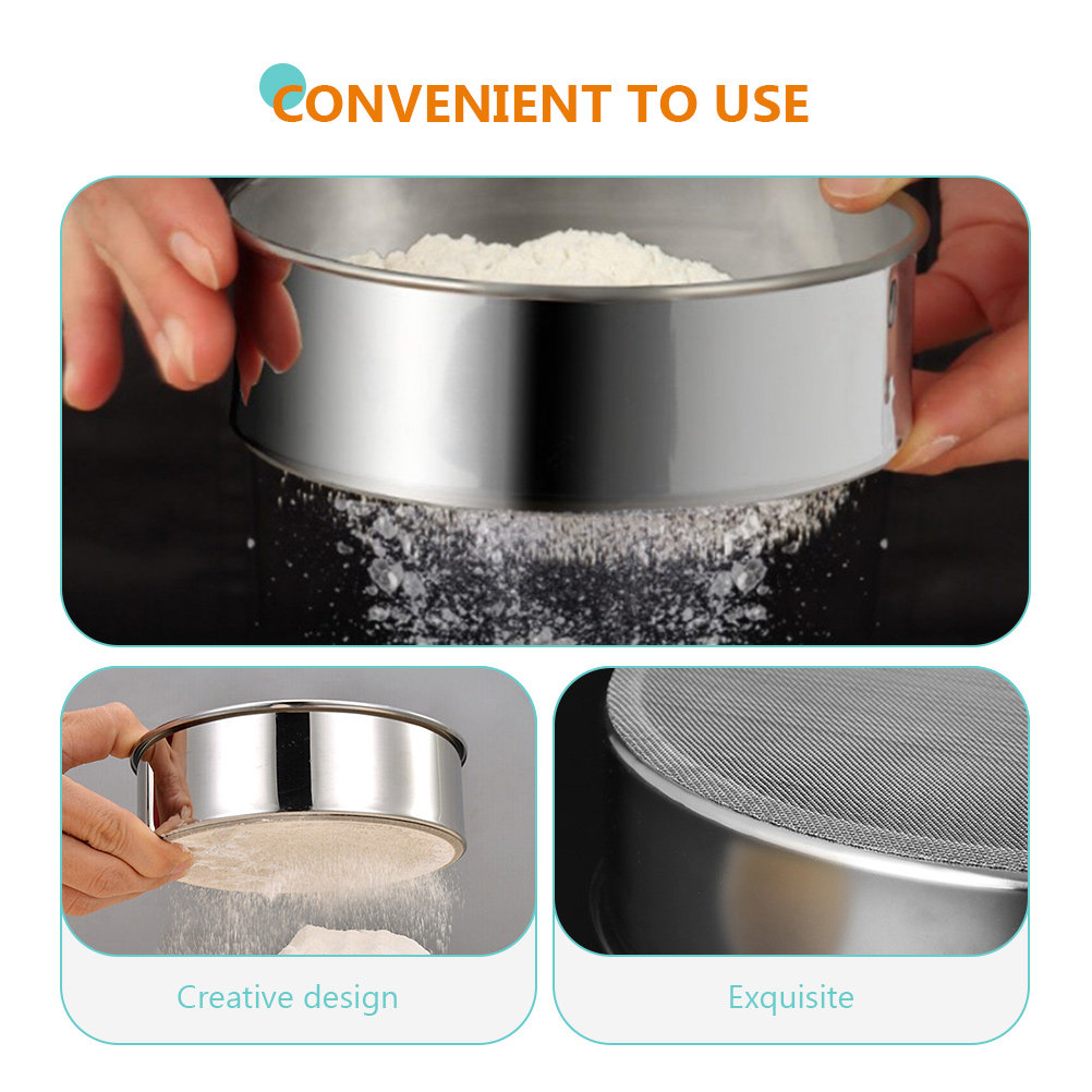 3Pcs Stainless Steel Flour Sif - Baking Powder Kitchen recension och pris
