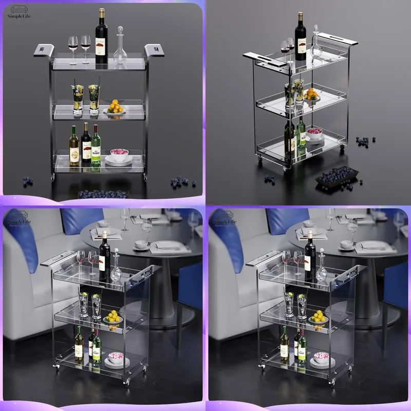 Modern 3-Tier Kitchen Cart wit - Kitchen Baking Cart recension och pris