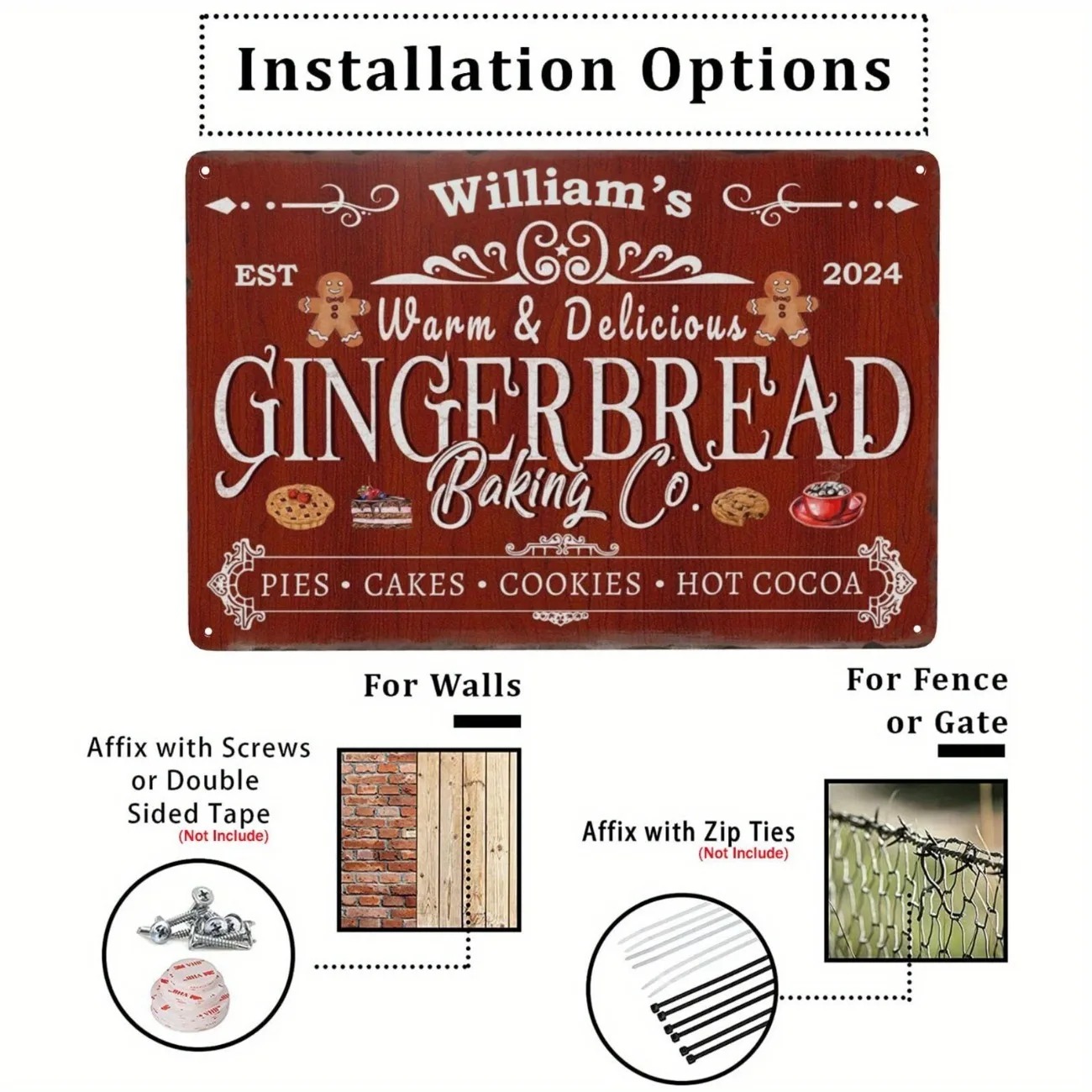 1pc Personalized Gingerbread B - Kitchen With Baking Area recension och pris