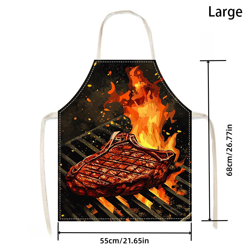 1pc BBQ Steak Apron with Flame - Kitchen Baking Gift Ideas recension och pris