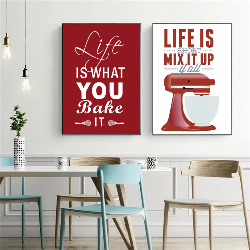 Wall Art Canvas Paintings Nord - Kitchen Baking Quotes recension och pris