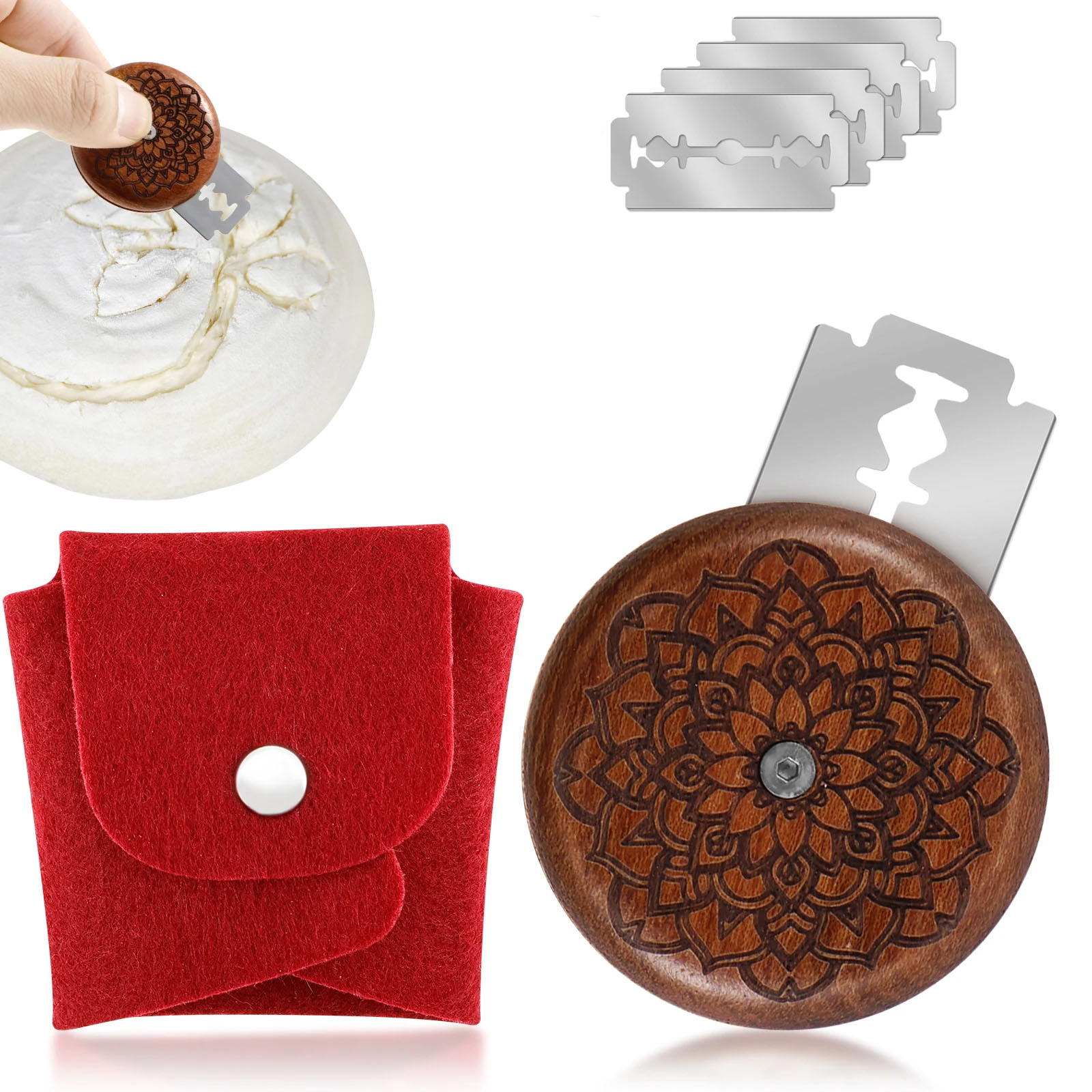 Bread Lame Dough Score Cutting - Dough Scraper Curved recension och pris