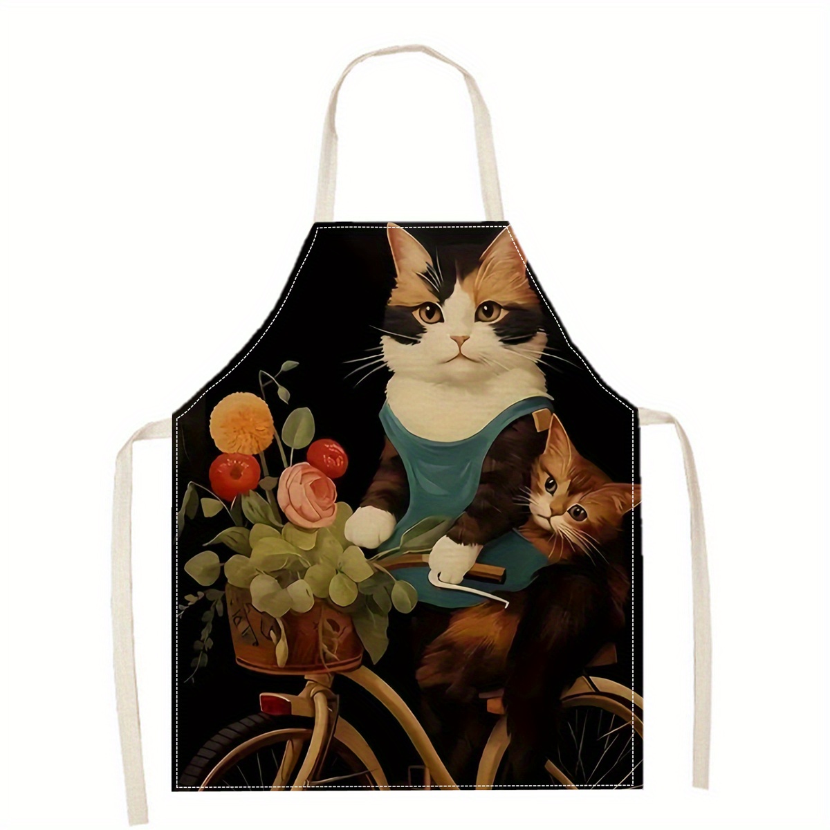 Linen Apron Funny Cat Sunglass - Kitchen Baking Gift Ideas recension och pris