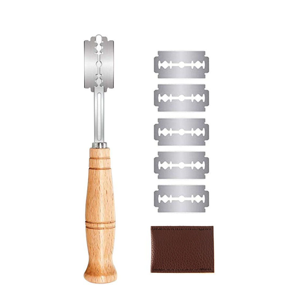 Plastic/Wooden Bread Lame Tool - Dough Scraper Curved recension och pris