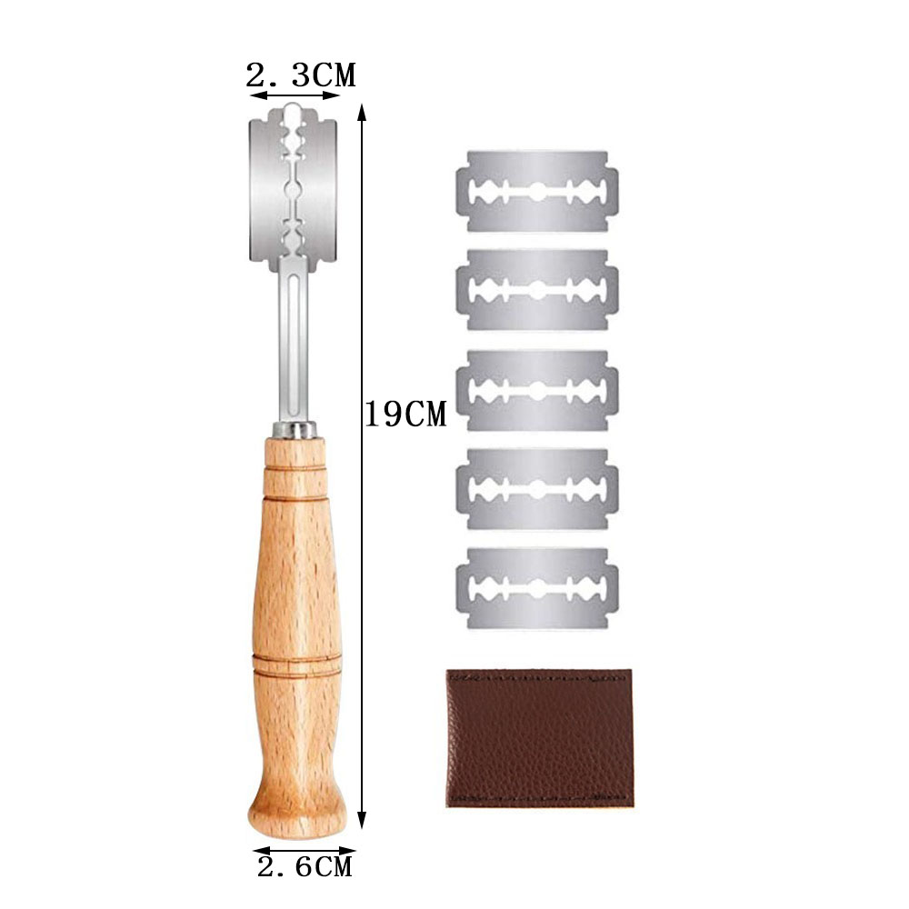Plastic/Wooden Bread Lame Tool - Dough Scraper Curved recension och pris